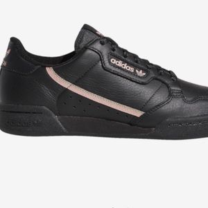 Black and pink adidas sneakers